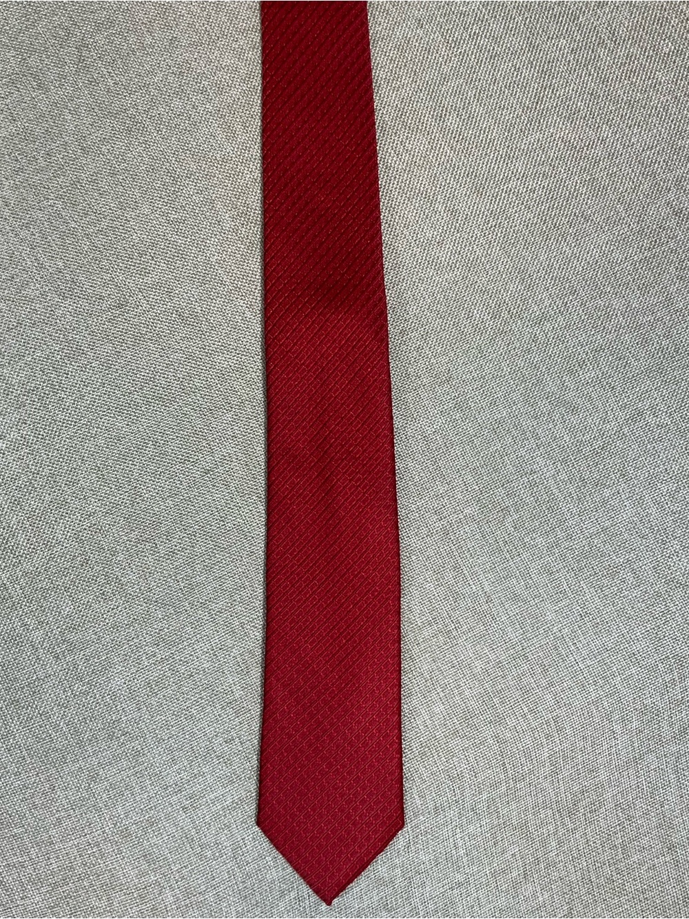 Perry Ellis Deep Red Solid Tie - Picture 4 of 7